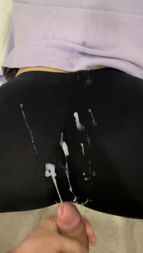 Leggings look better with cum on them