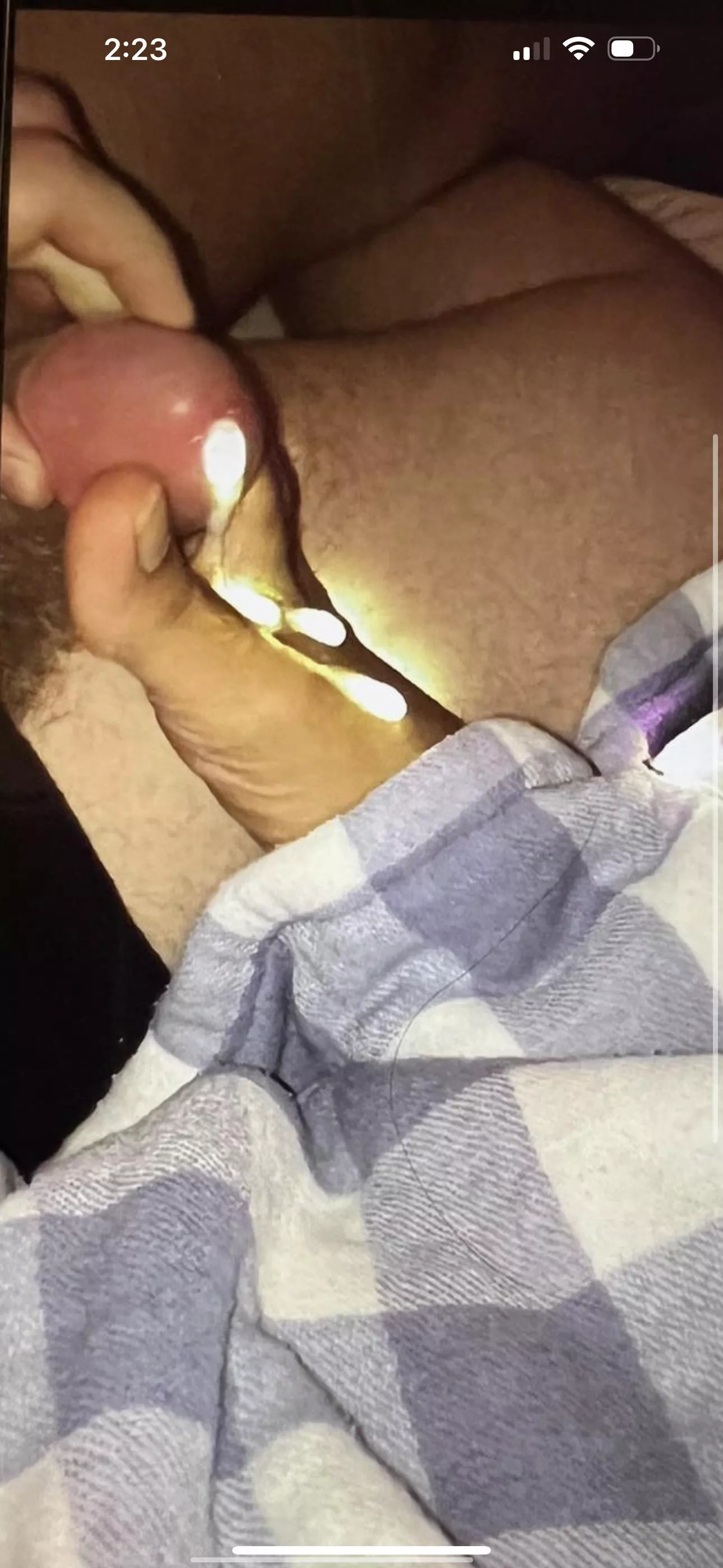 My Filipina wife’s hot feet with my cum on them, while sleeping!