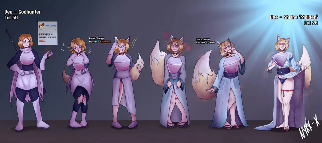 [OC] Fox's Cunning~ (FTM, Kitsune TF) by me