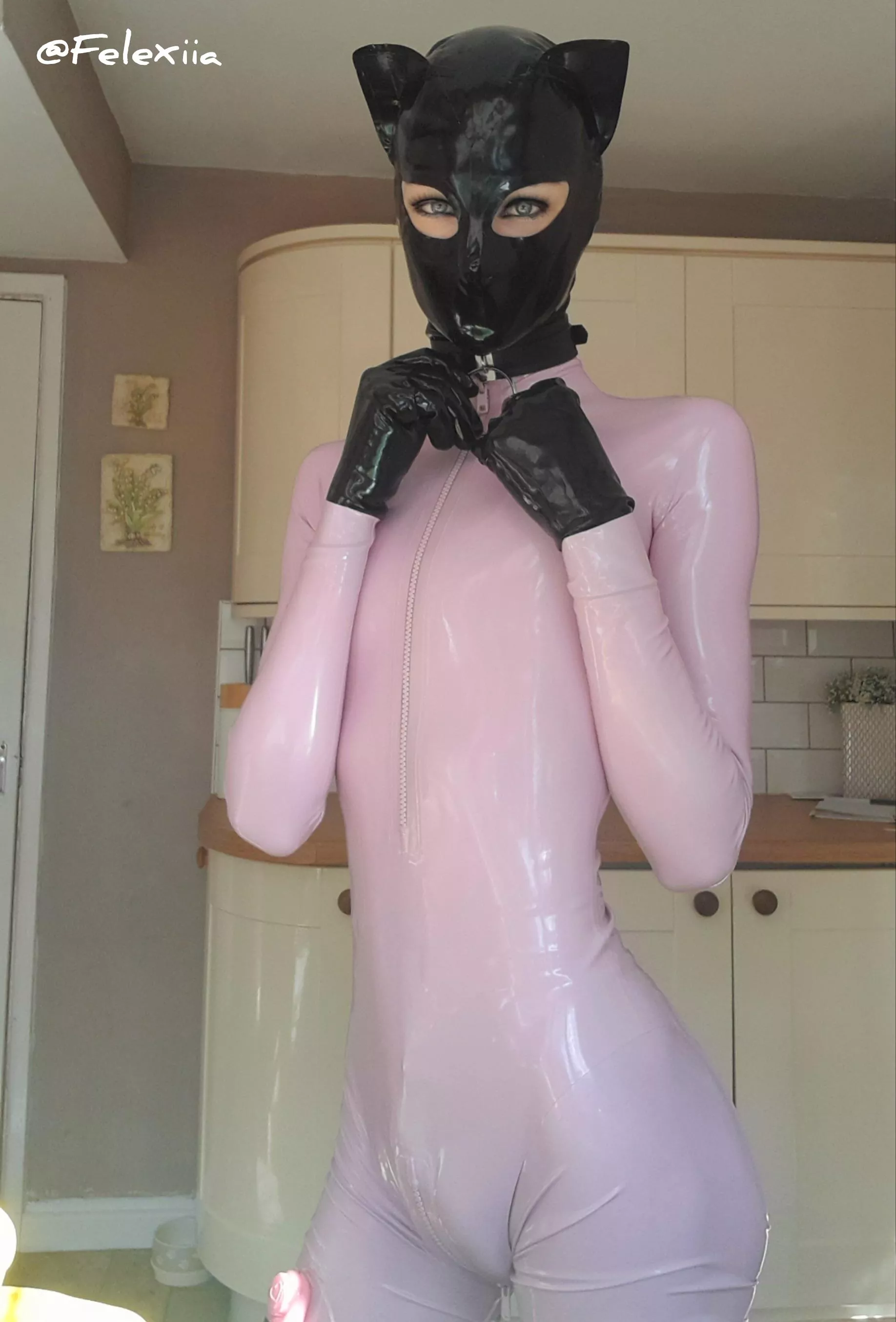 Please pet the latex kitty!