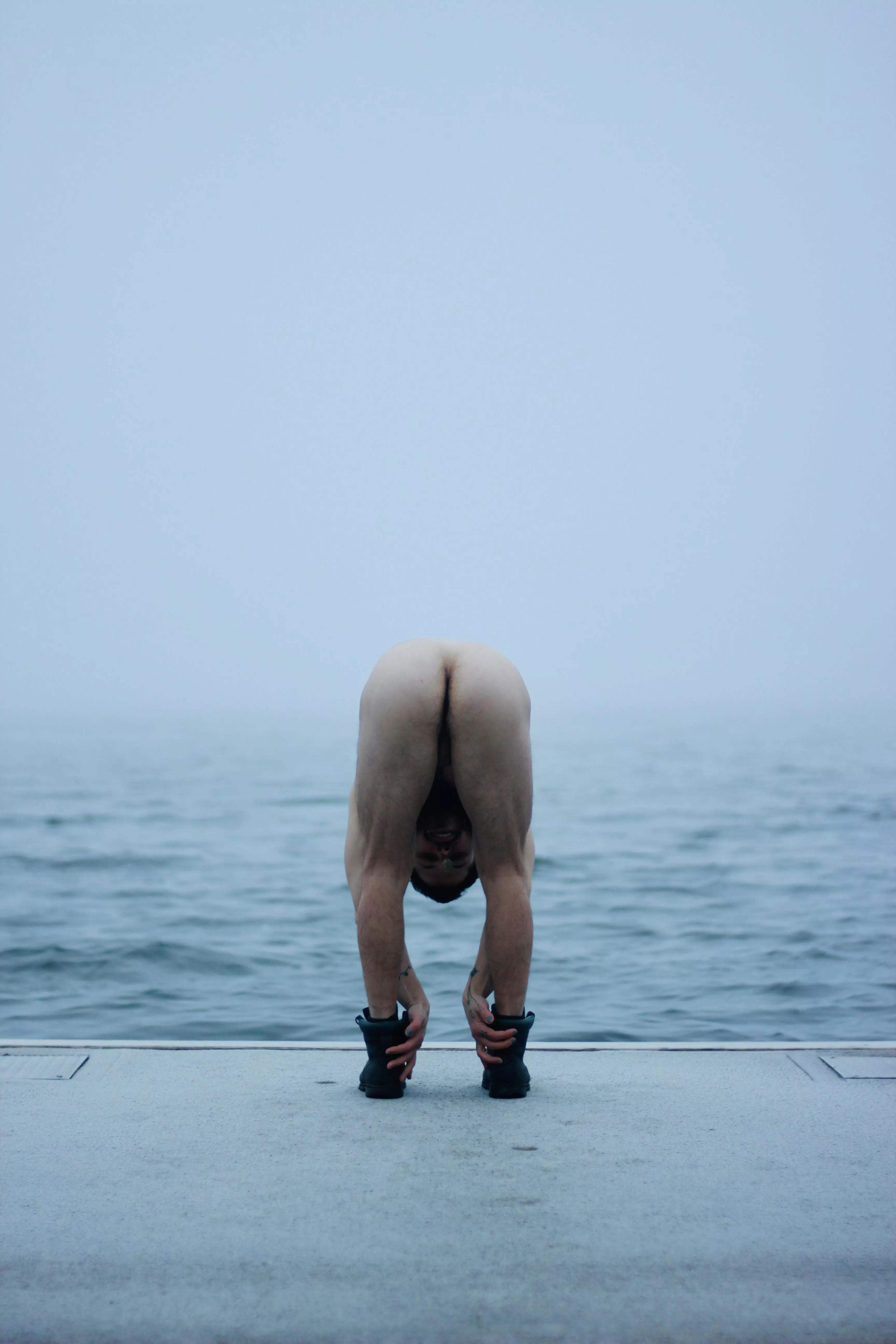 Quick stretch in the cold morning