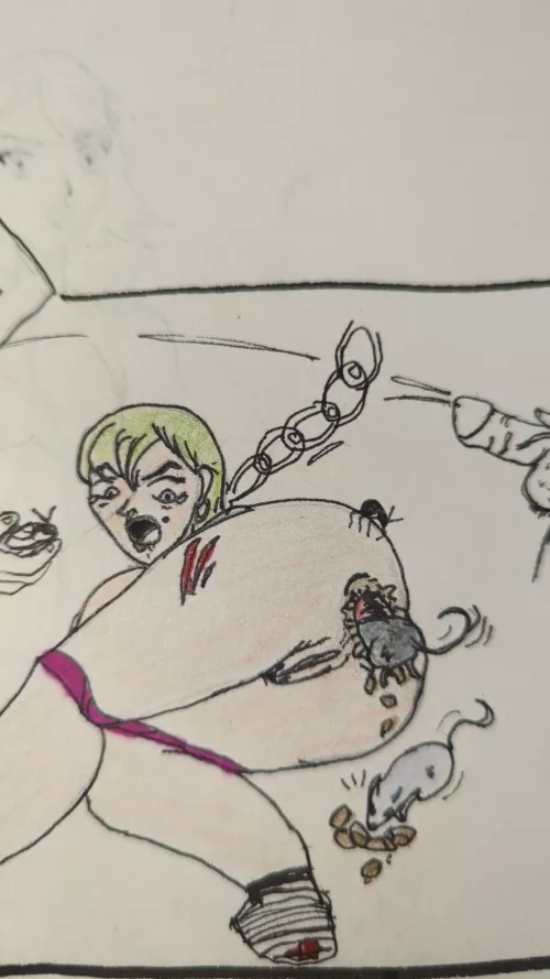 Rats having their way with a princess sketch