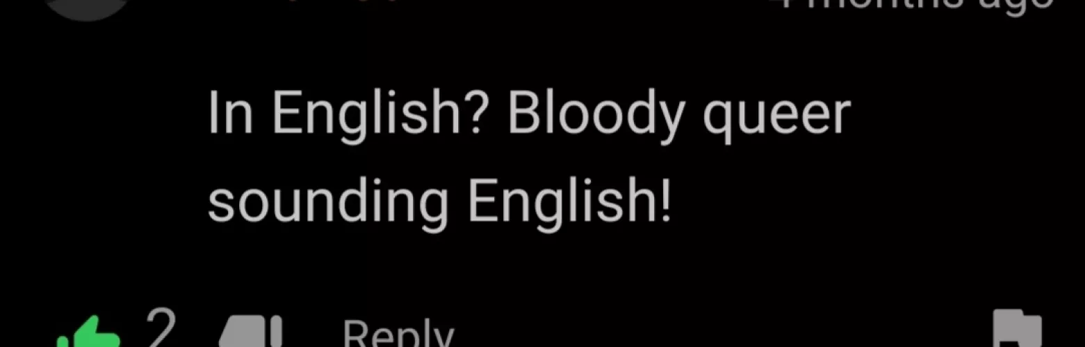 Title says it's in English but it's not