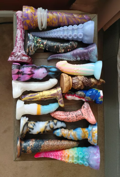 Took a collection pic after straightening up our cabinet