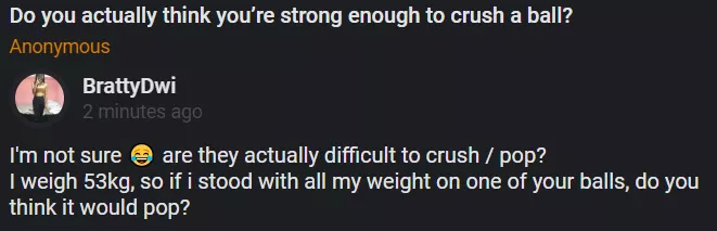 What do you think? Is it actually hard to pop a ball? 😘 (A question from my Curious at AMA)