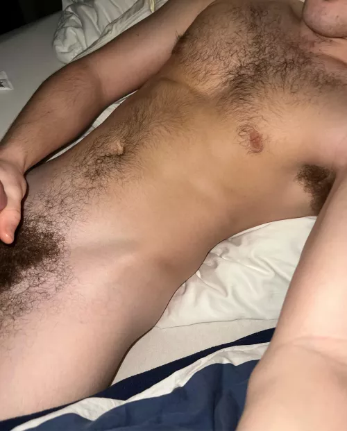 Woke up so horny just staring at my bush and smelling my musky pits