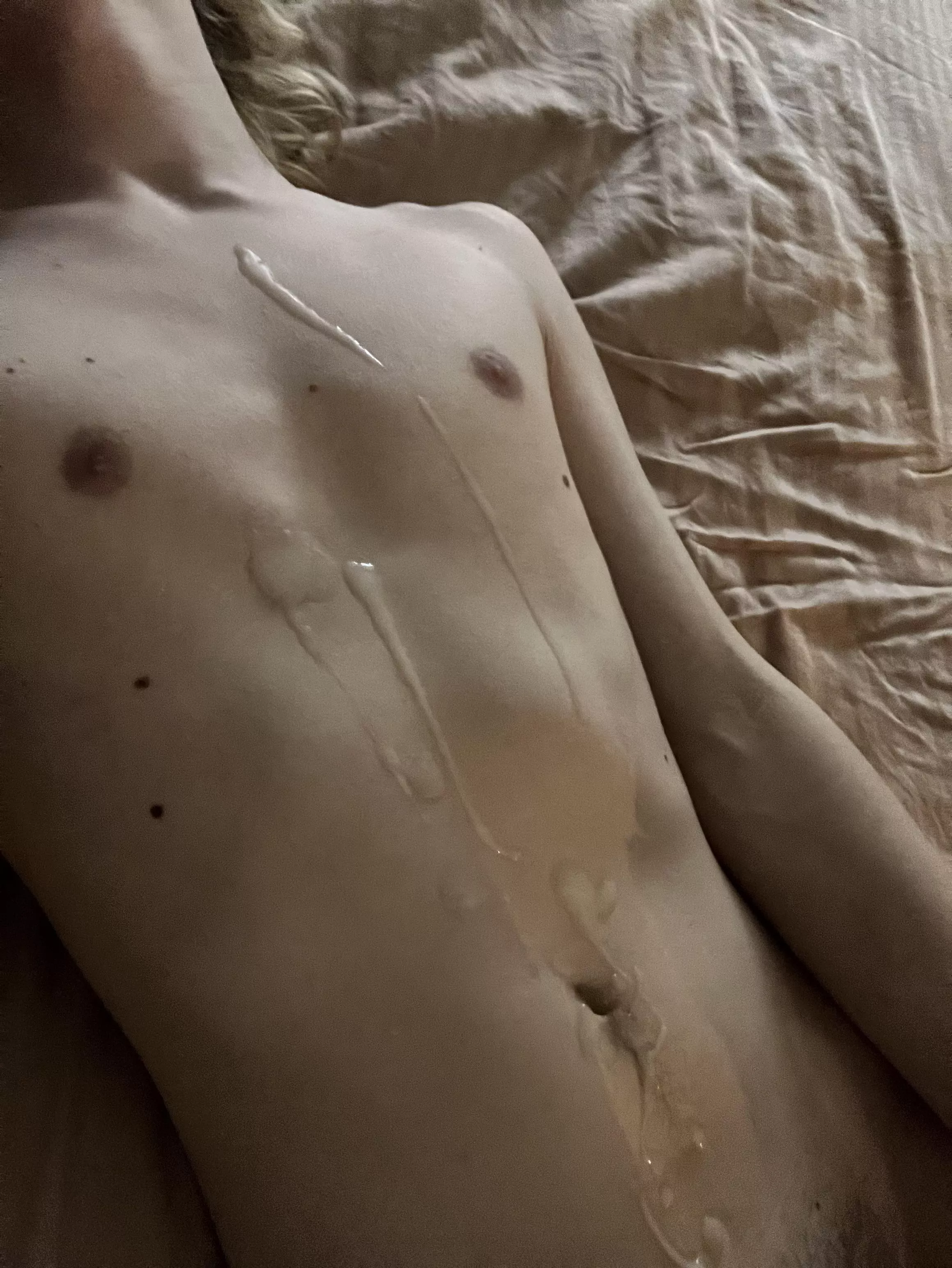 [20] would you clean it up or just lay over me?