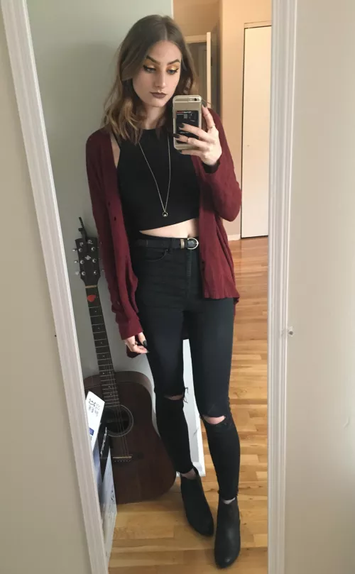 A black bootie outfit