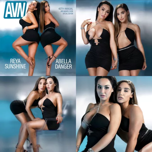 Abella and Reya Sunshine for the 2023 AVN Magazine