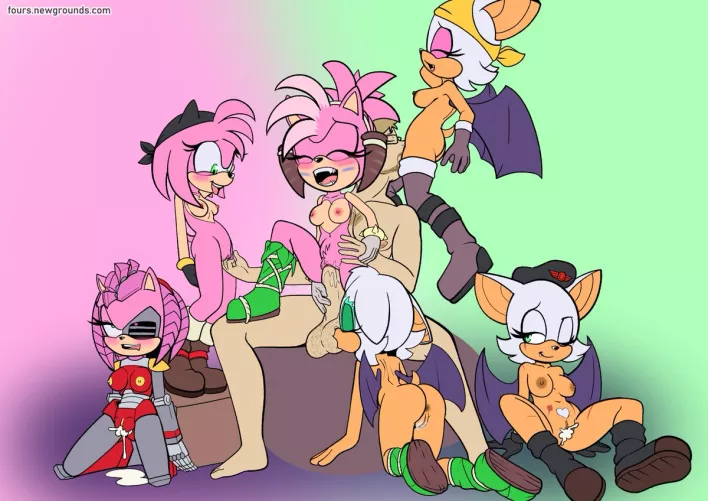 Amy and Rouge having fun with themselves~ (Fours) [Sonic Prime]