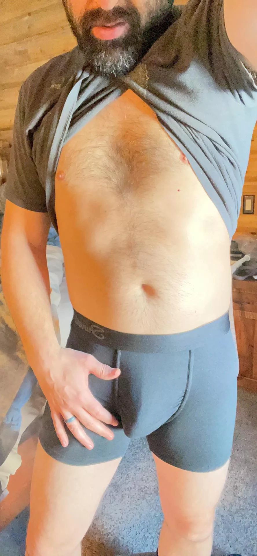 Anyone like a dad bod? Complete with bulge… 35 [op]