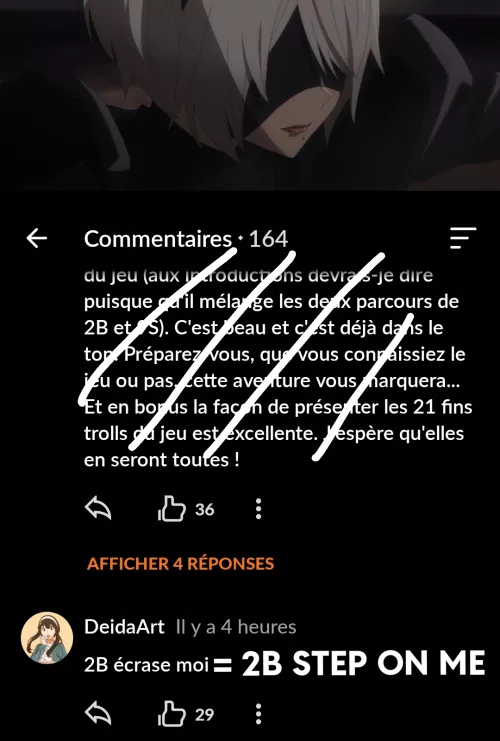 Average 2B fan in the comment section 🥵