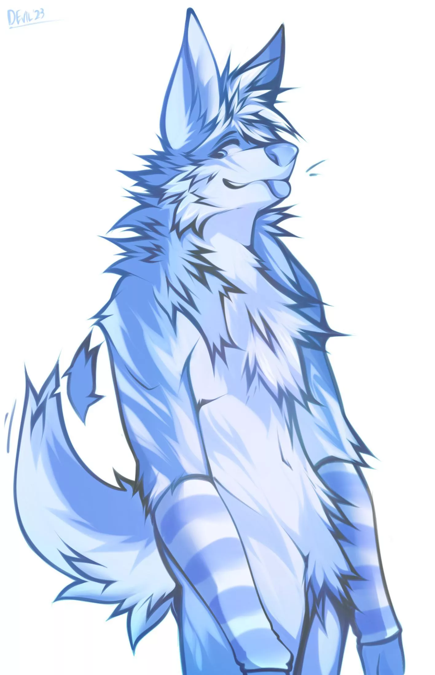 💙Blue💙My twitter @/ devilfurryart (Art by me)