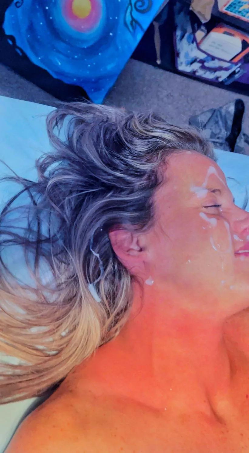 Choked and covered in cum