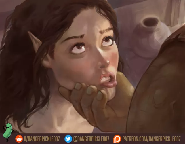 Eyes up here, Elf (head study)