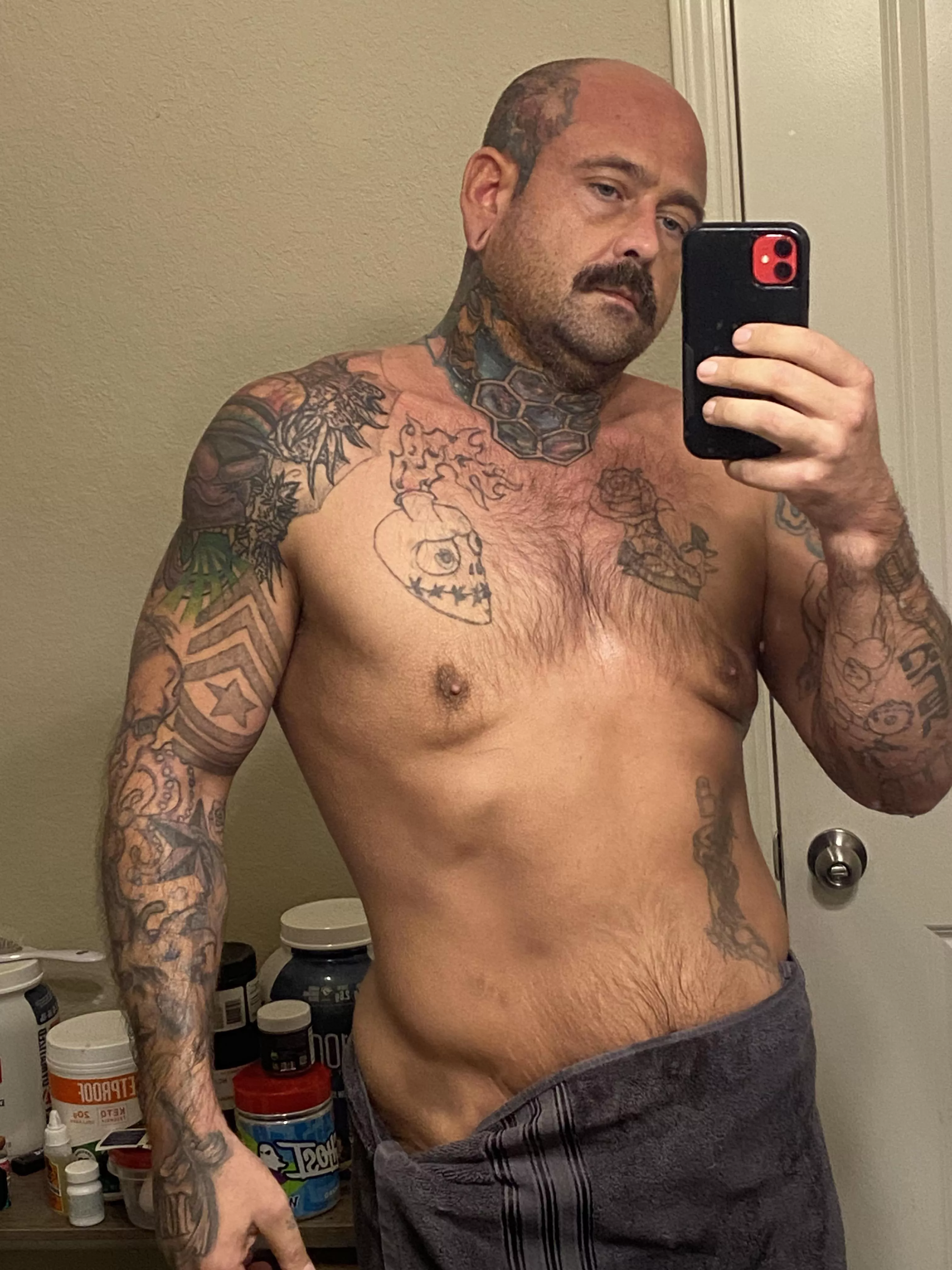 Fresh out the shower ready to get dirty now