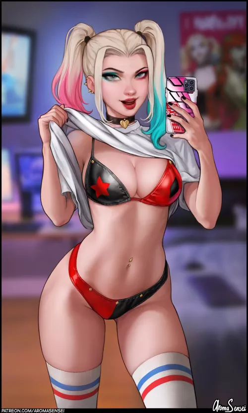 Harley Quinn Underwear Selfie (Aroma Sensei) [DC]
