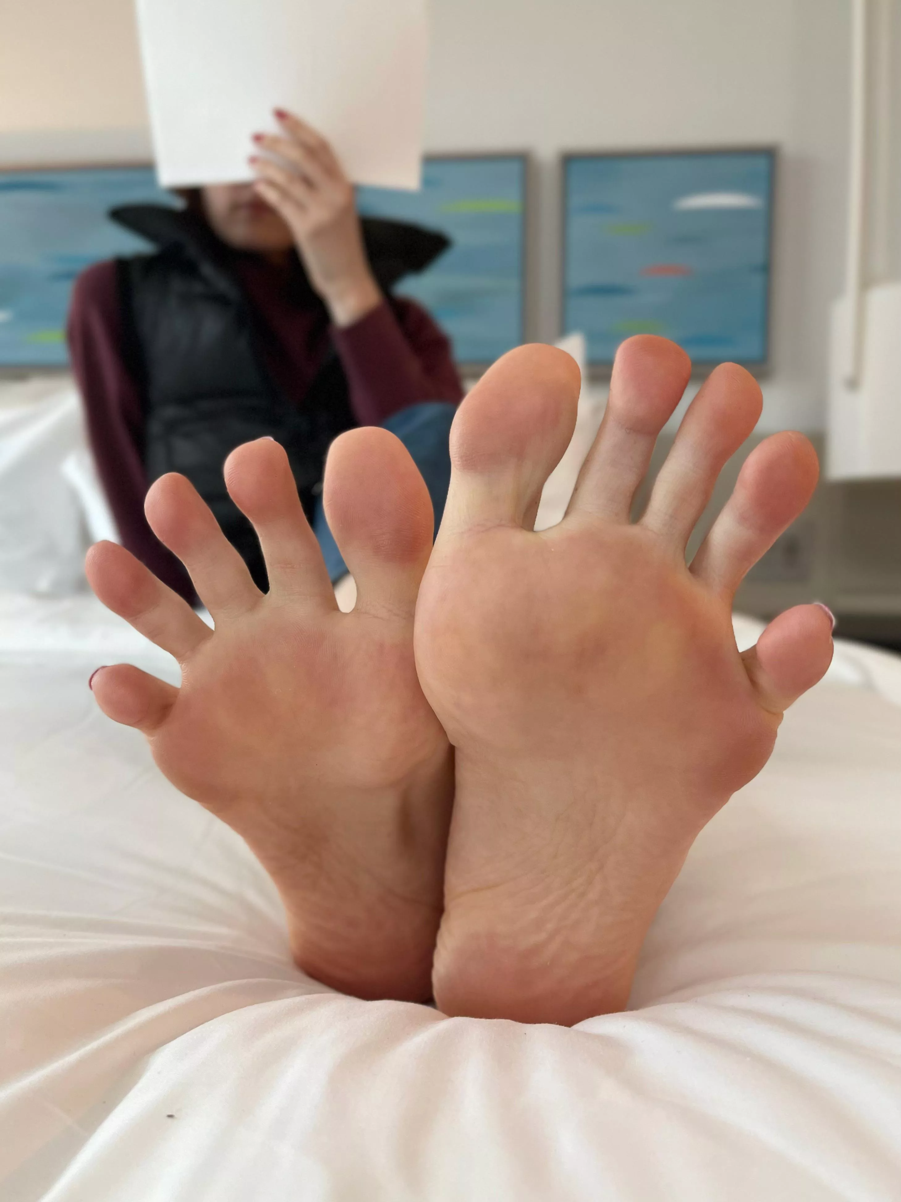 How can we pass the time while we wait for our room service? Foot massage or toe suck?