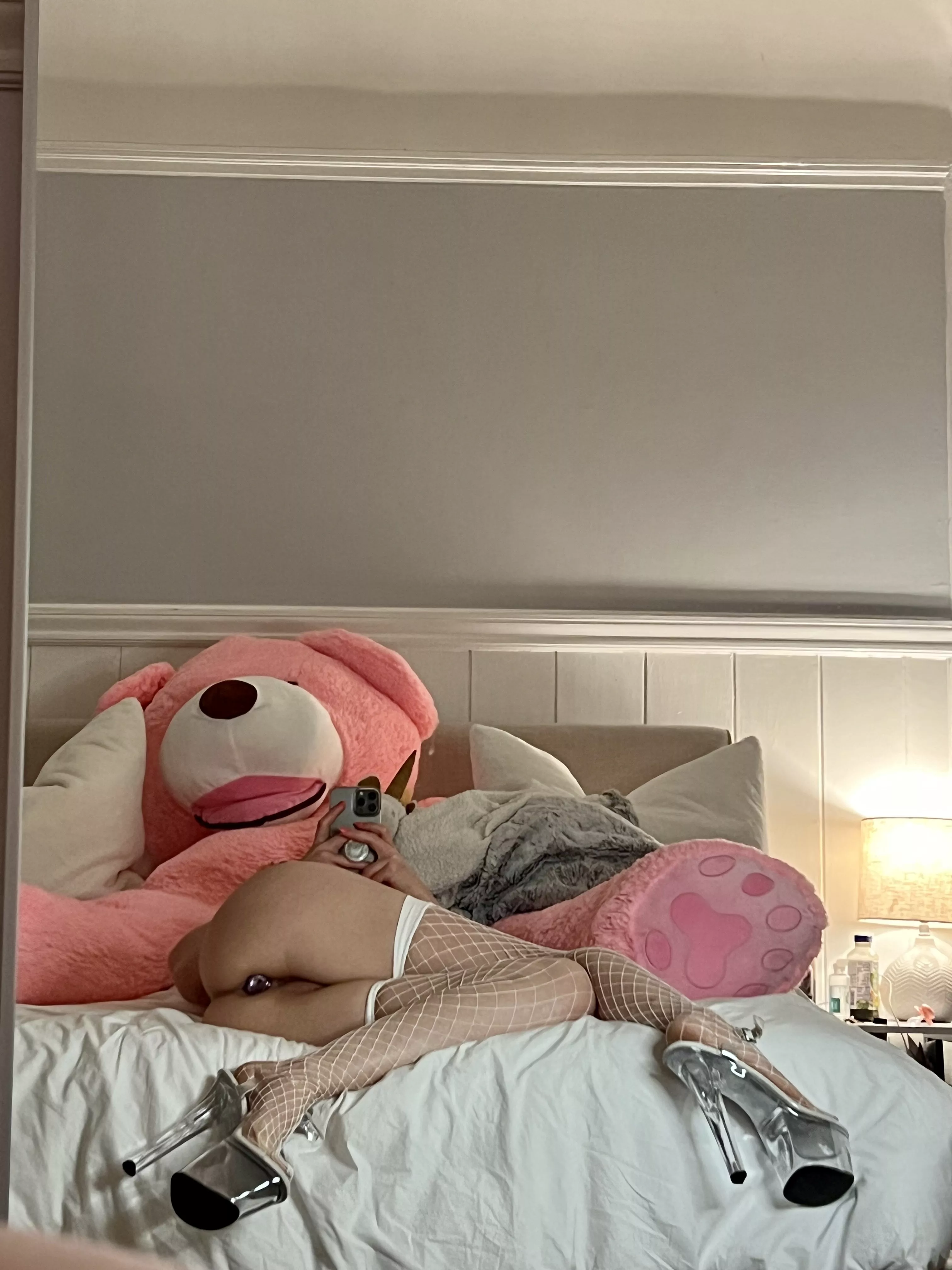 I had a few drinks and you find me in bed like this, what are you doing?