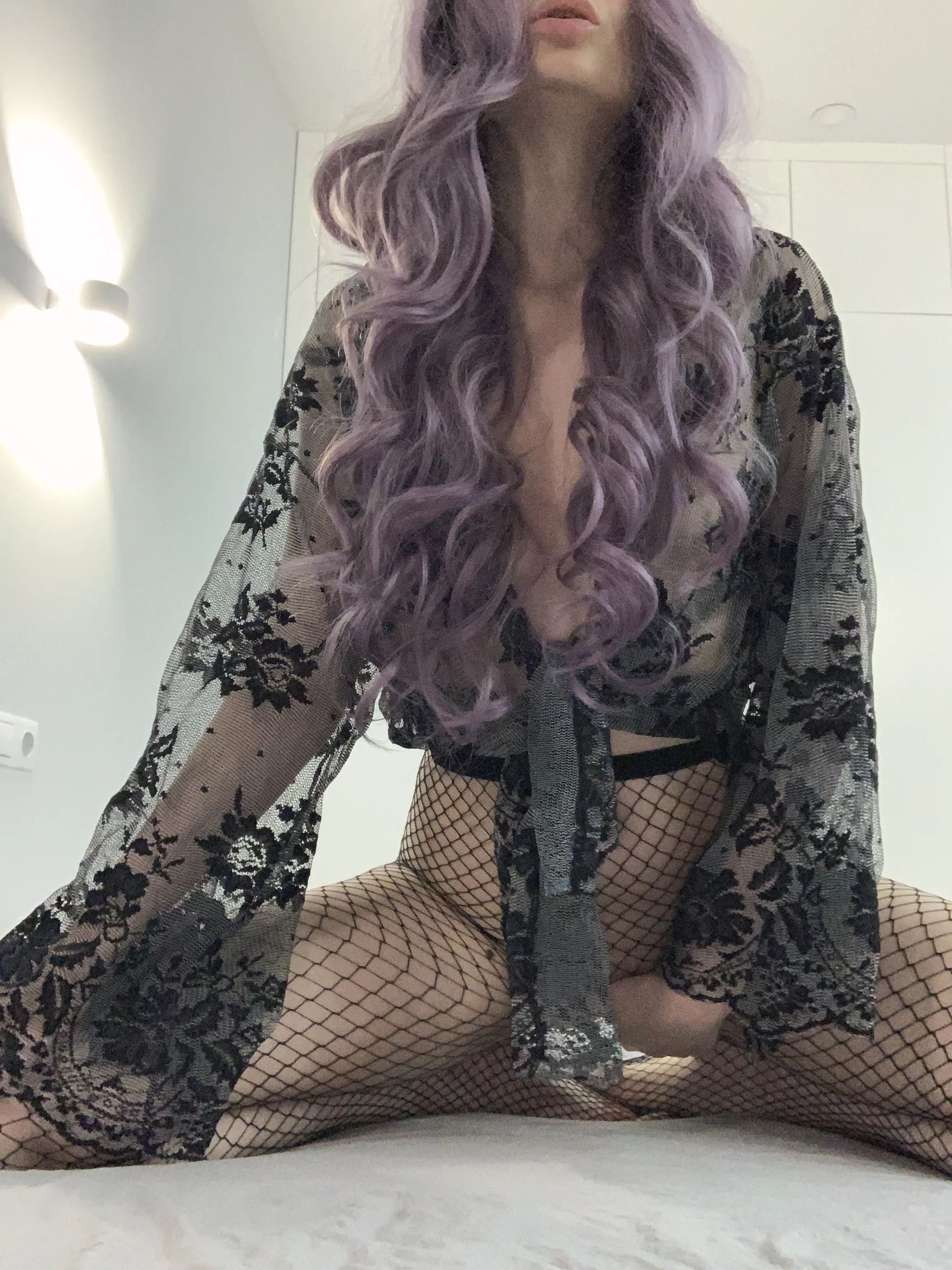 I had a purple wig and now I have purple hair