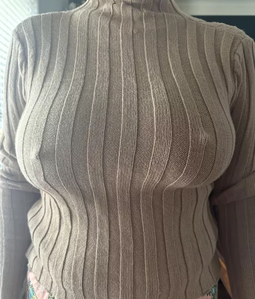 I love how my nipples look in this sweater.