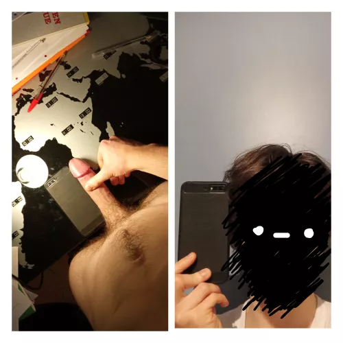 I was comparing my dick to my phone then I notice that the phone was a approximately as long as my face 😶