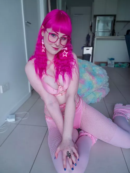 Imagine my hands are bound by pink cuffs