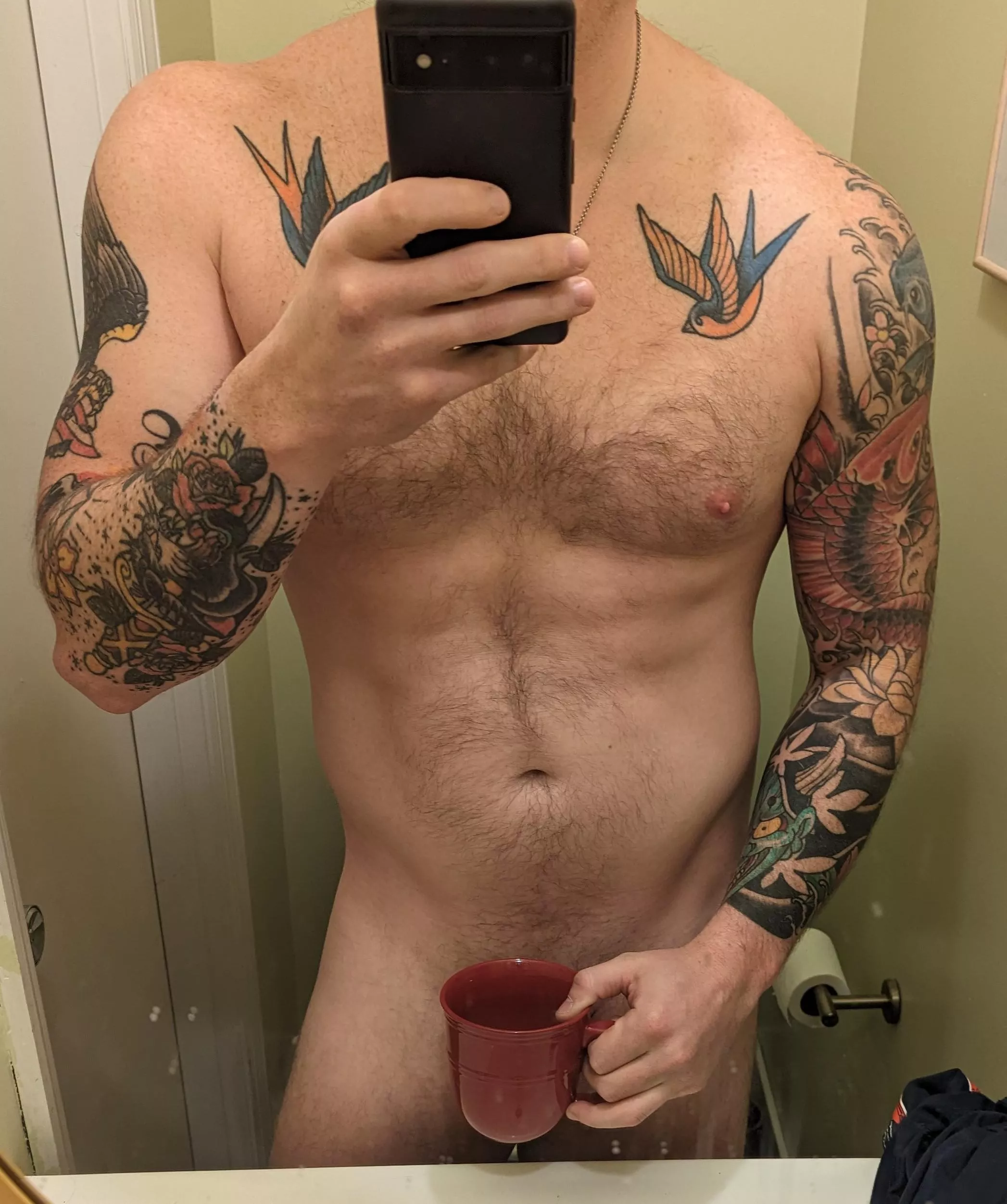 Join me for my morning coffee?