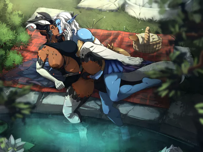 just 2 best friends having a picnic