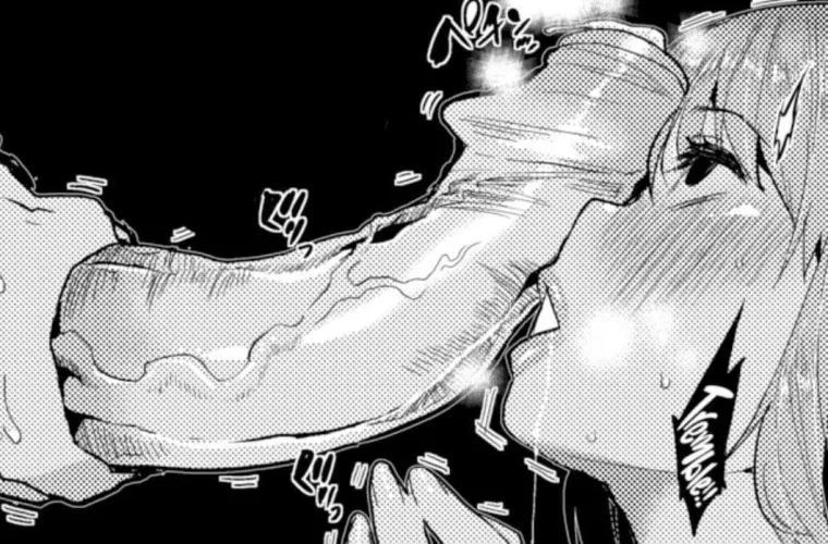 LF Mono Source: 1girl, big penis, trembles text, foreign sfx, penis awe, short hair,blonde hair, drool, sweat