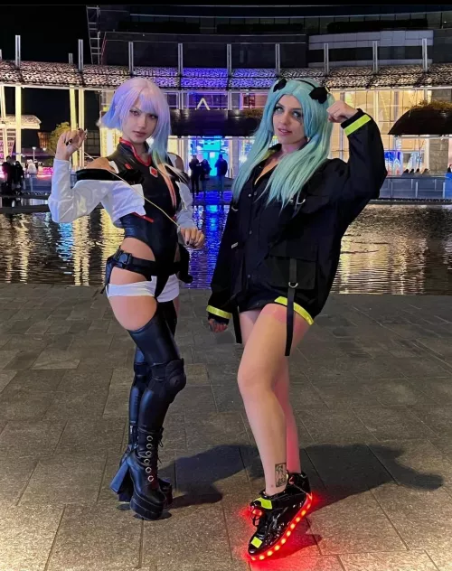 Lucy Or Rebecca? Cosplay by kasumi_sen and niniel.cos 🤍💚