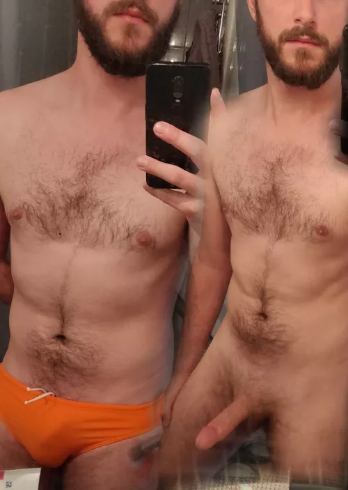 Me with or without swimwear. How'd you like to visit the beach with me?