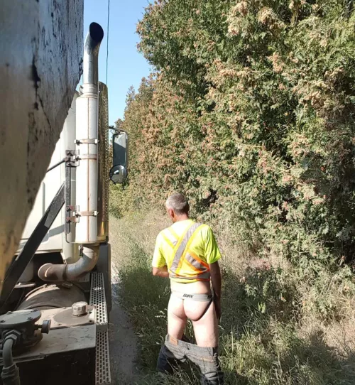 my ass at the side of the road