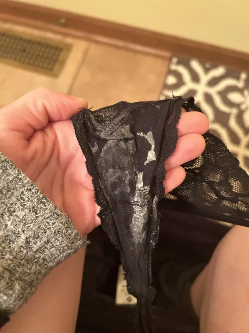 My cream tried to sneak out, luckily my panties caught it