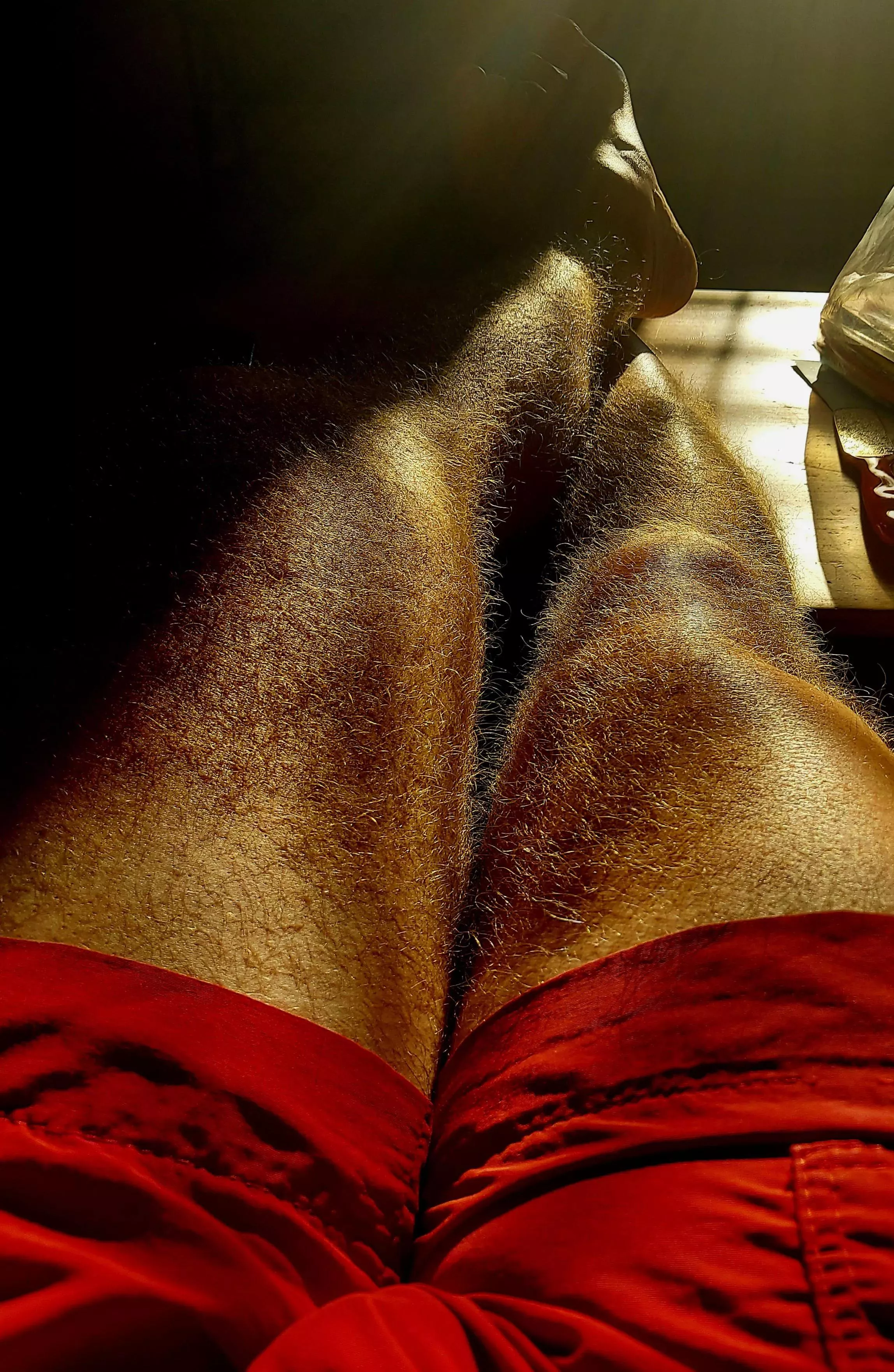 My legs look even hairier in the morning light.