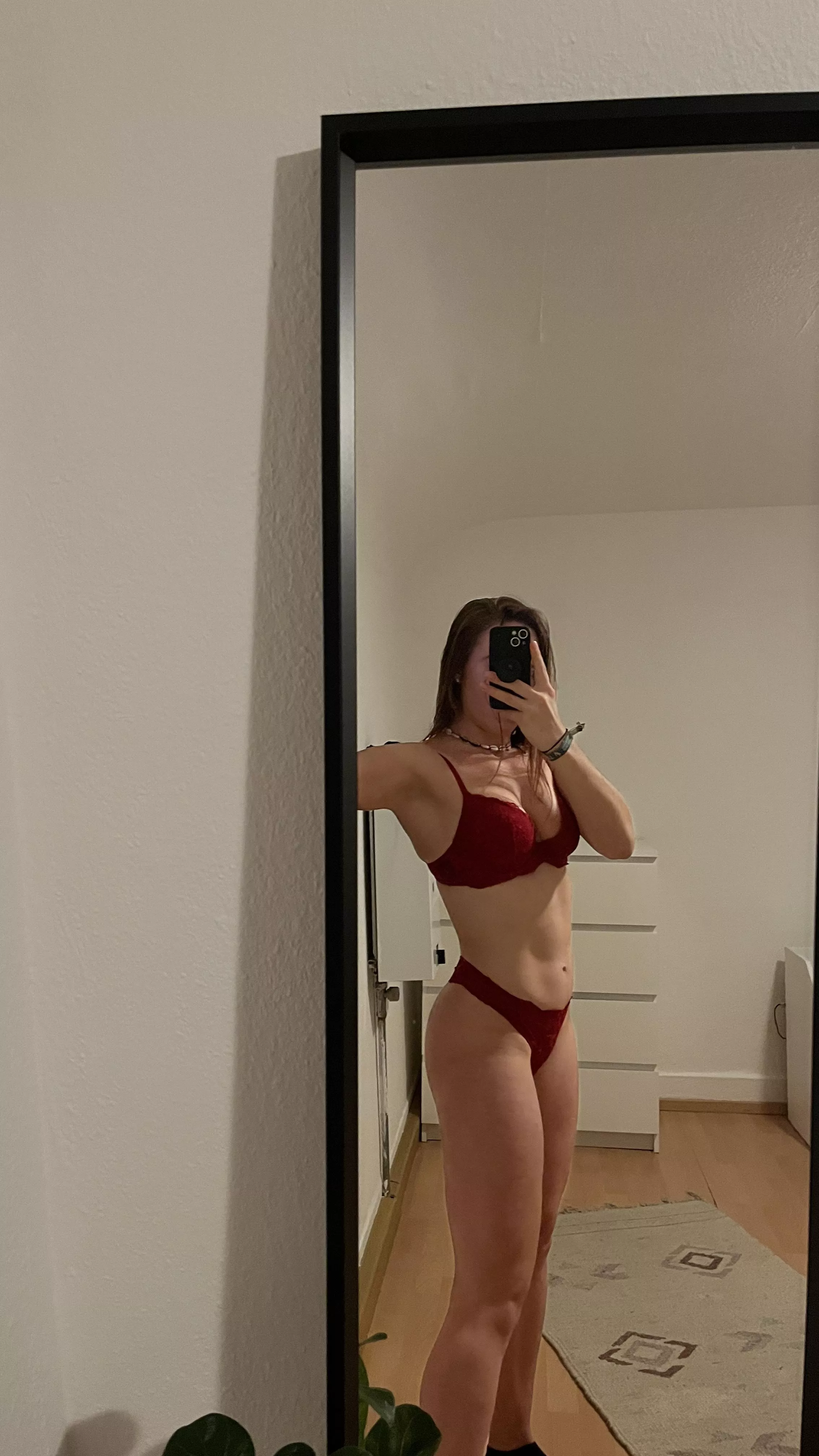 red lingerie looks best on my body