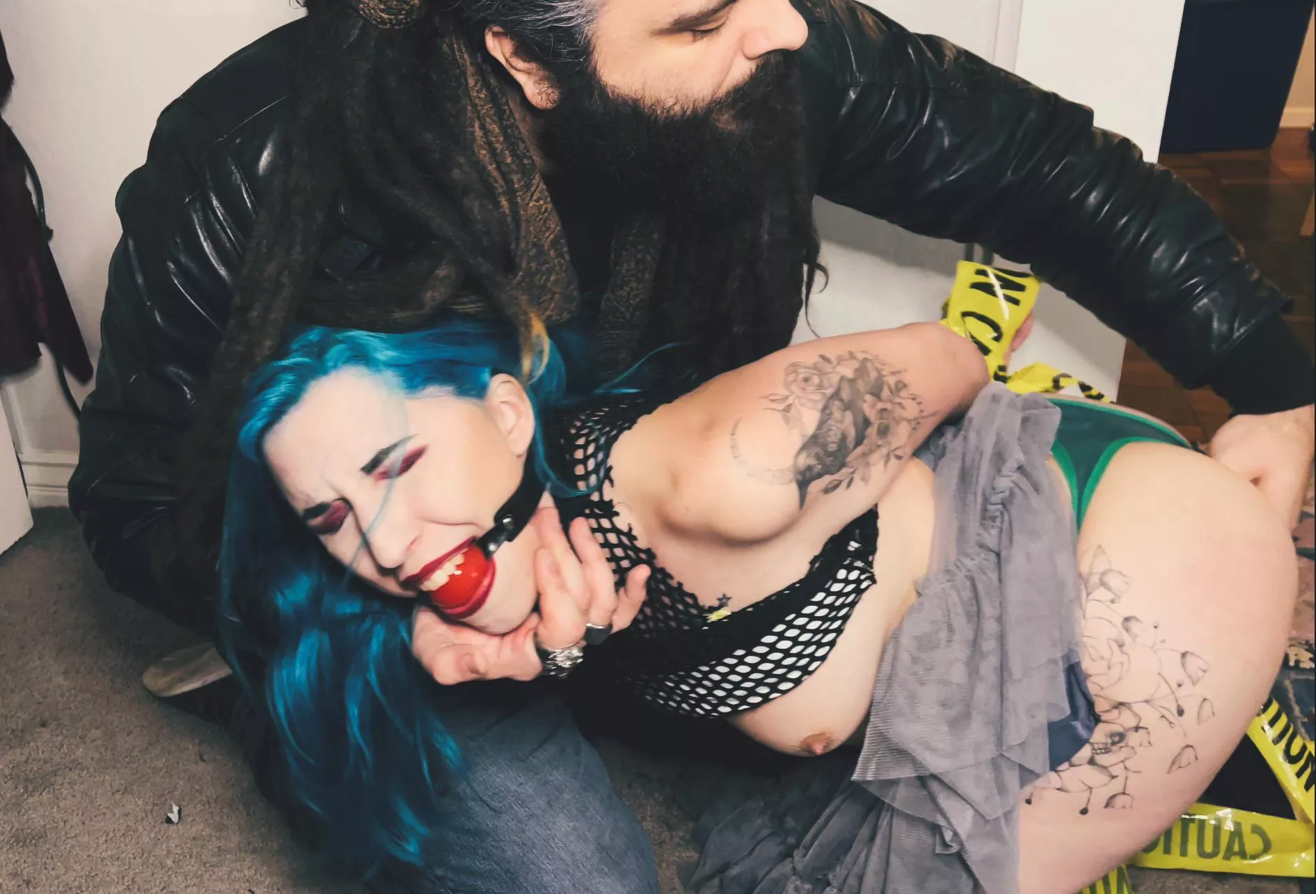 Remote controlled vibrator shoved into ass