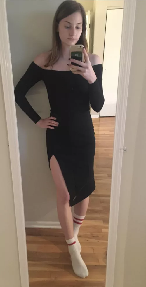 Socks with a tight dress