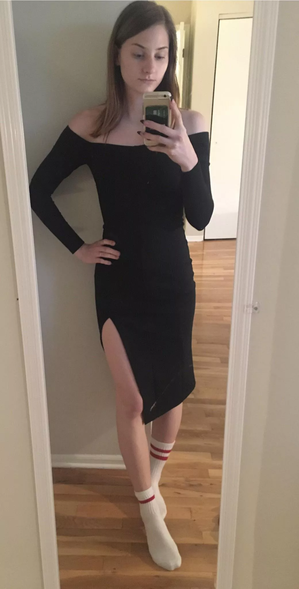 Socks with a tight dress