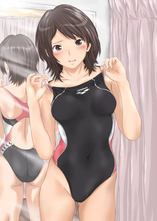 Takahashi Maya Fitting her New Arena Swimsuit [Amagami SS]