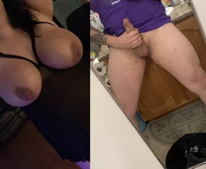 What are you sucking first tonight … Bi couple , DMs open 😈😏