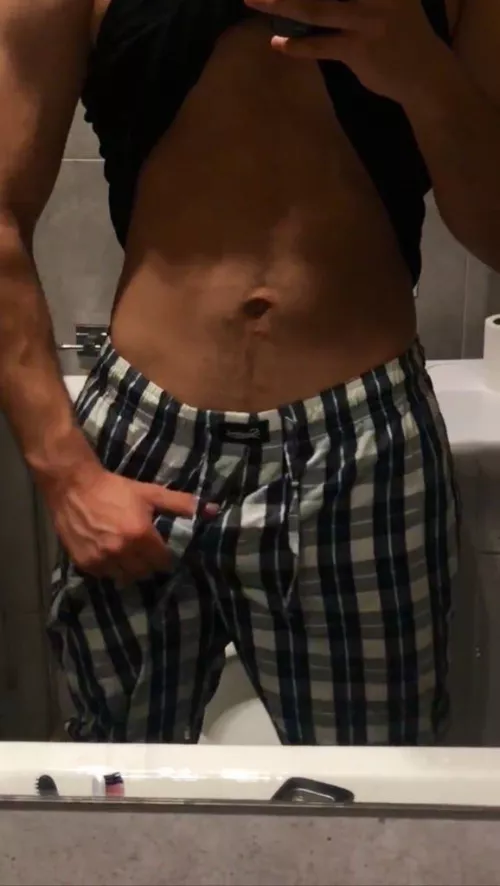 What would you do if you saw me grab my hard throbbing cock like this?