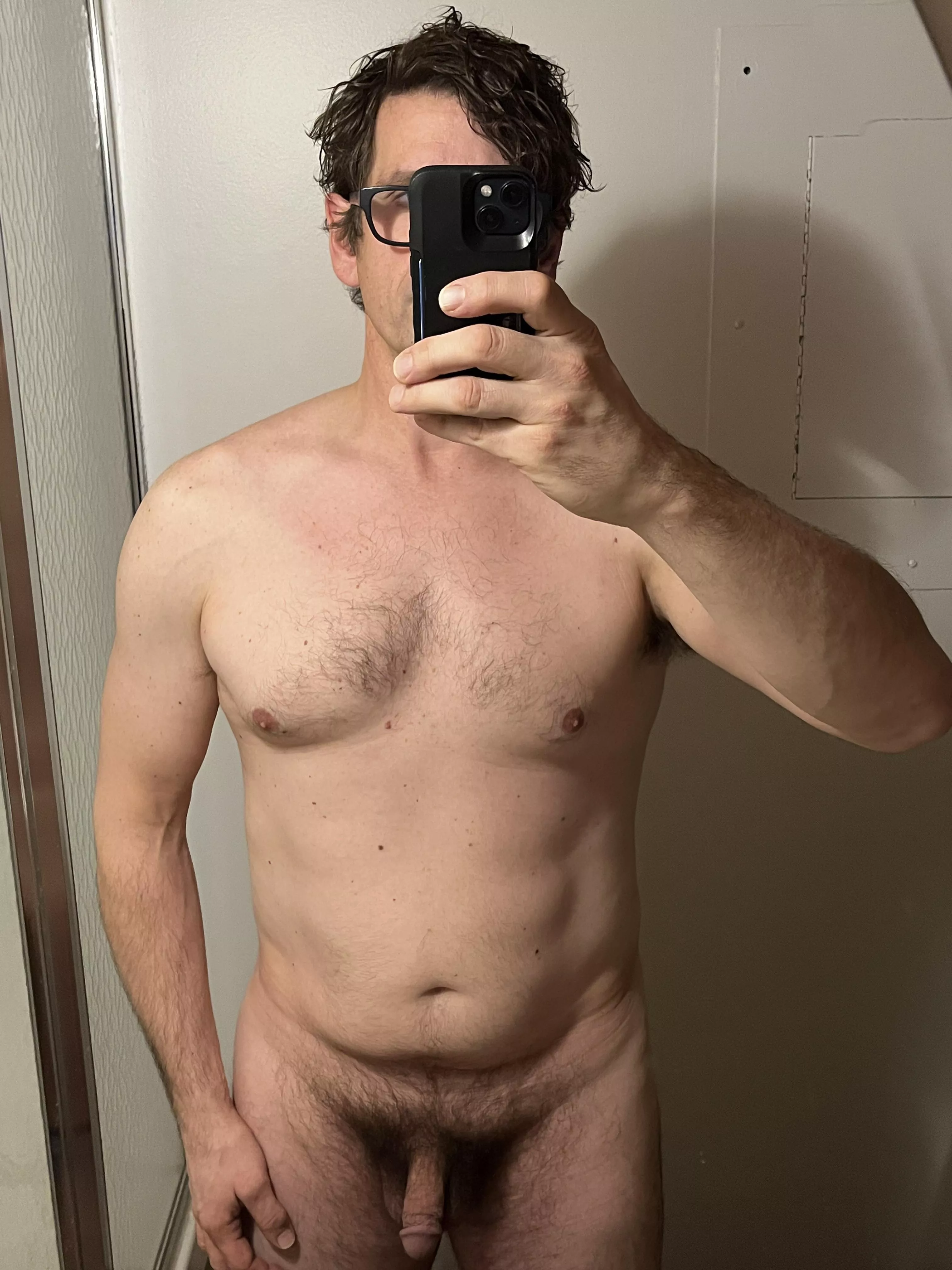 51, 205#, 6’ - The work bathroom lighting isn’t so bad.