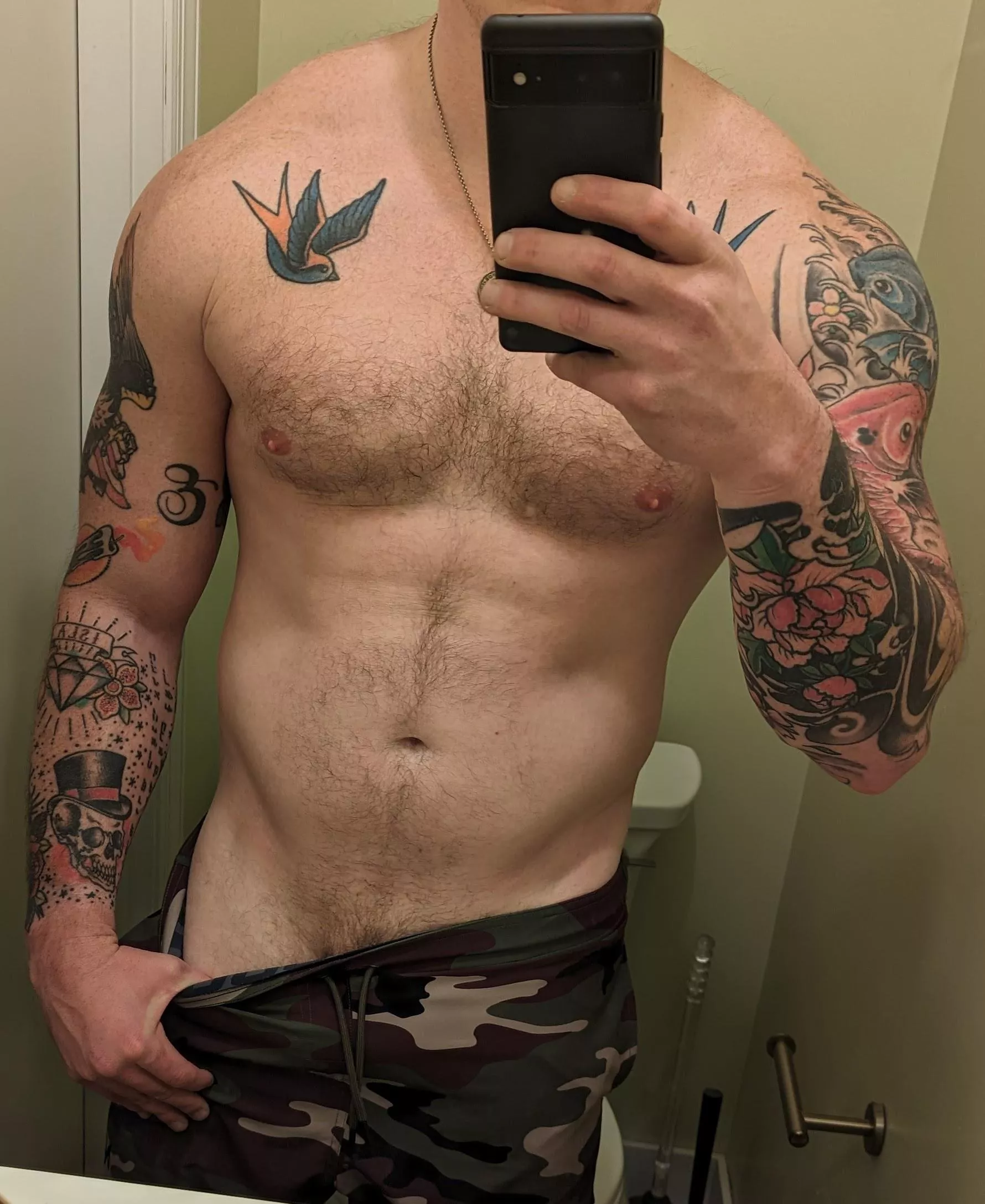 All of those shrugs and deadlifts are paying off