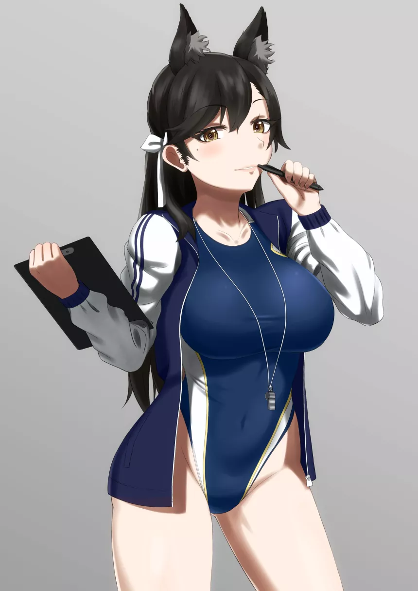 Atago in Blue Swimsuit