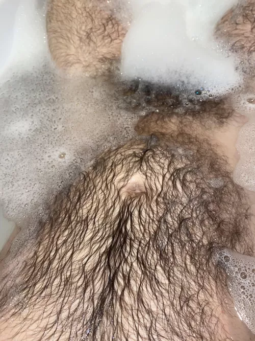 Bath time belly fur