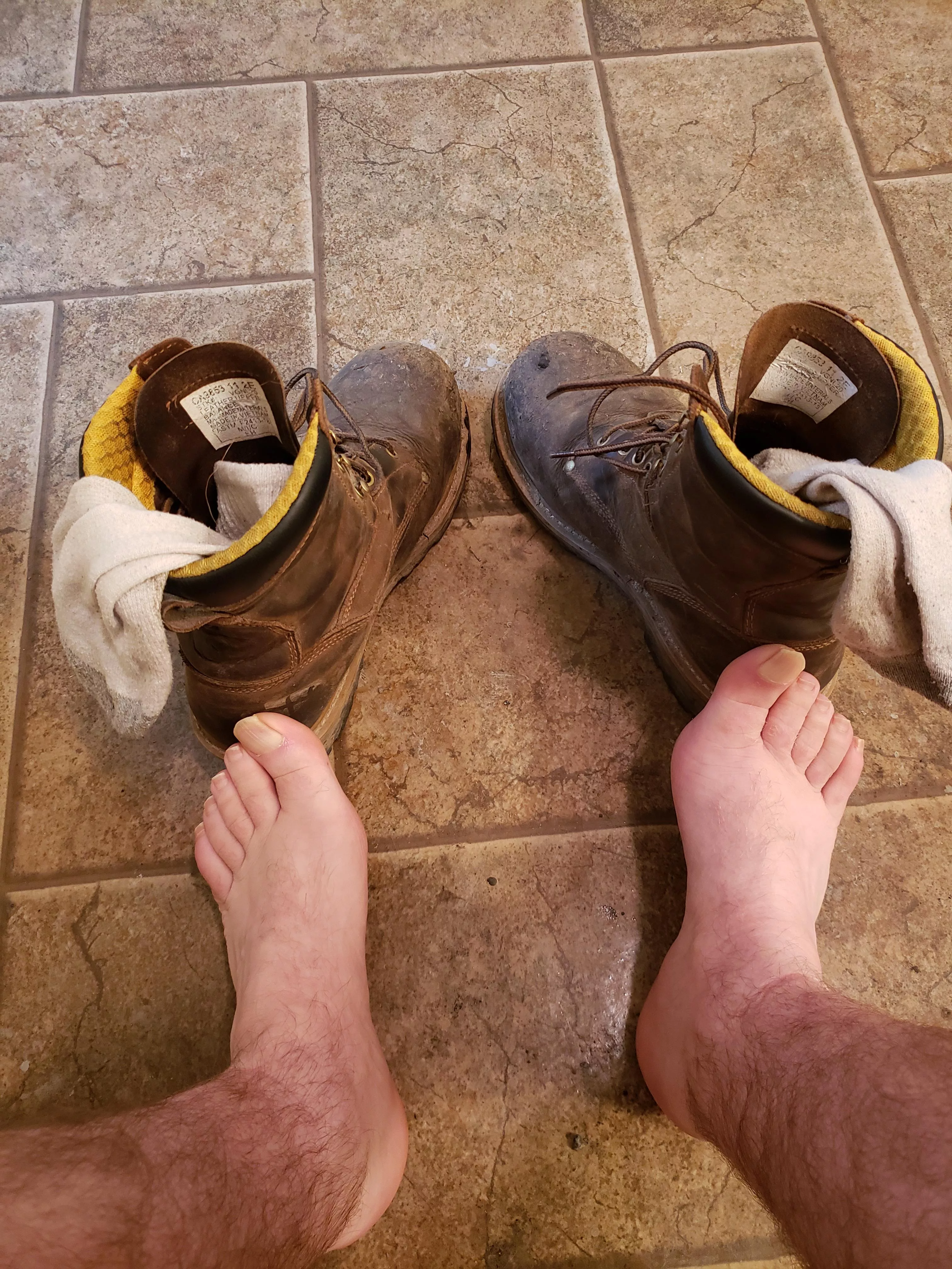best feeling in the world, taking my boots off after a long day