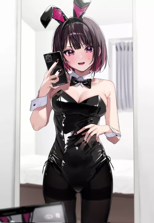 Bunny Girl mirror selfie