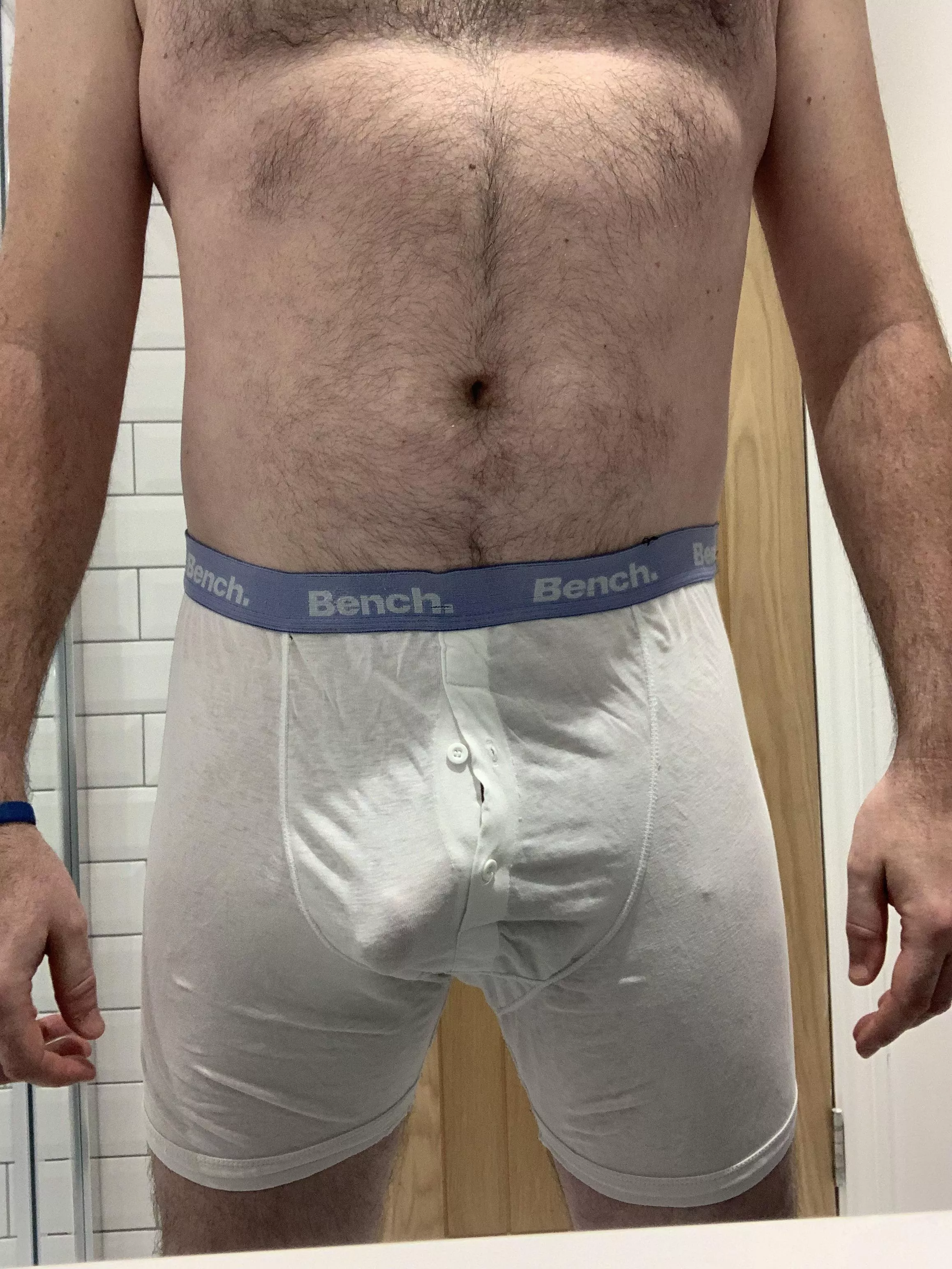 Daddy (44) bulge…..any one want my used boxers?😈❤️