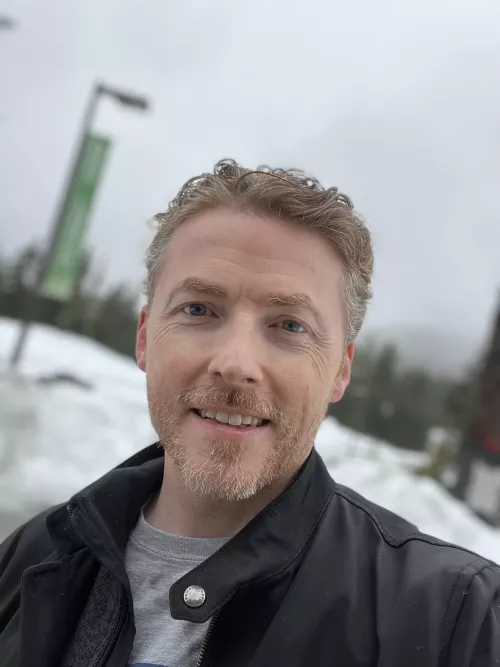 Exhausted after a day of snowshoeing!